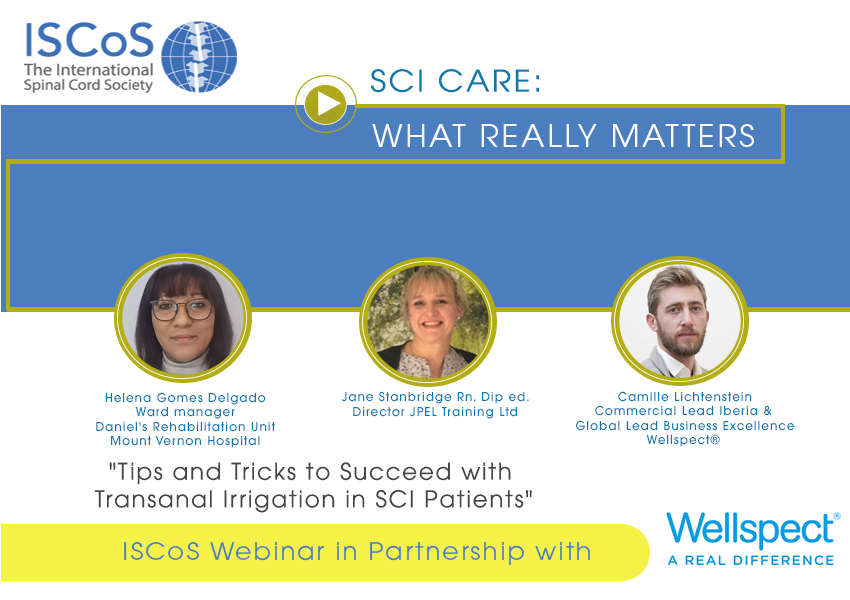 ISCoSmeetings's tweet photo. Our webinar series is back!

In collaboration with @WellspectHC this episode brings our panel of experts together to discuss what is required to succeed with transanal irrigation (TAI) in SCI patients.

You can watch the full webinar here: https://t.co/wa5lNpt98S https://t.co/NC8c25o90p