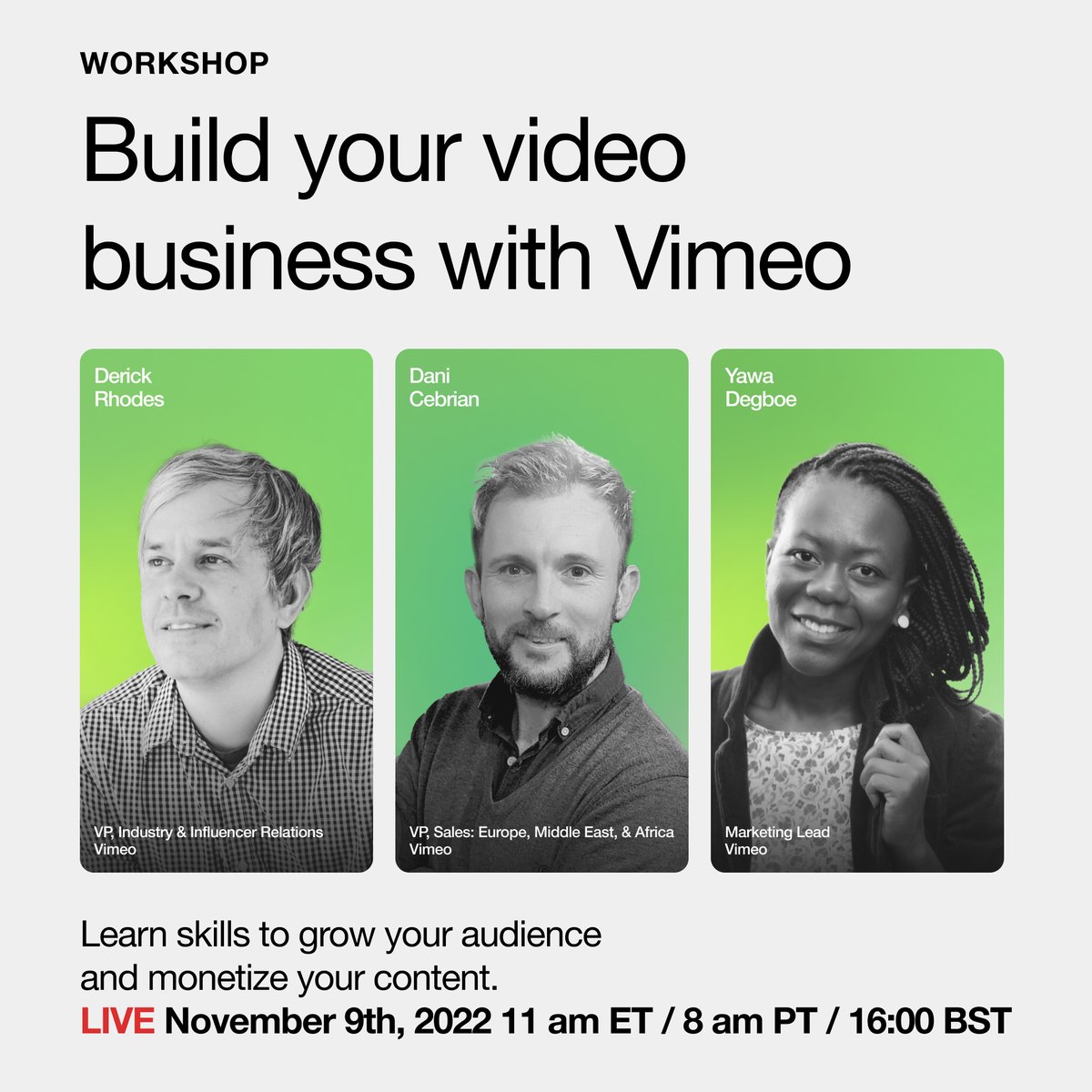Content creators, this workshop is just for you. 💰 Don't miss it — register here. bit.ly/3Dbl7YP