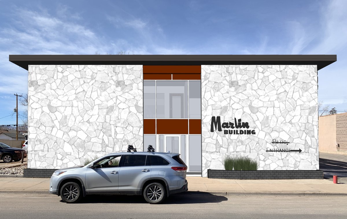 ArrowBArch's tweet photo. We love tenant spaces and interior design but exterior facelifts are our jam! The quirkier the better. Our clients, Elevation Investment Properties, saw the potential in this little S Broadway ‘60s gem and engaged us to help make it an updated home for their offices. https://t.co/wxbzE9APzU