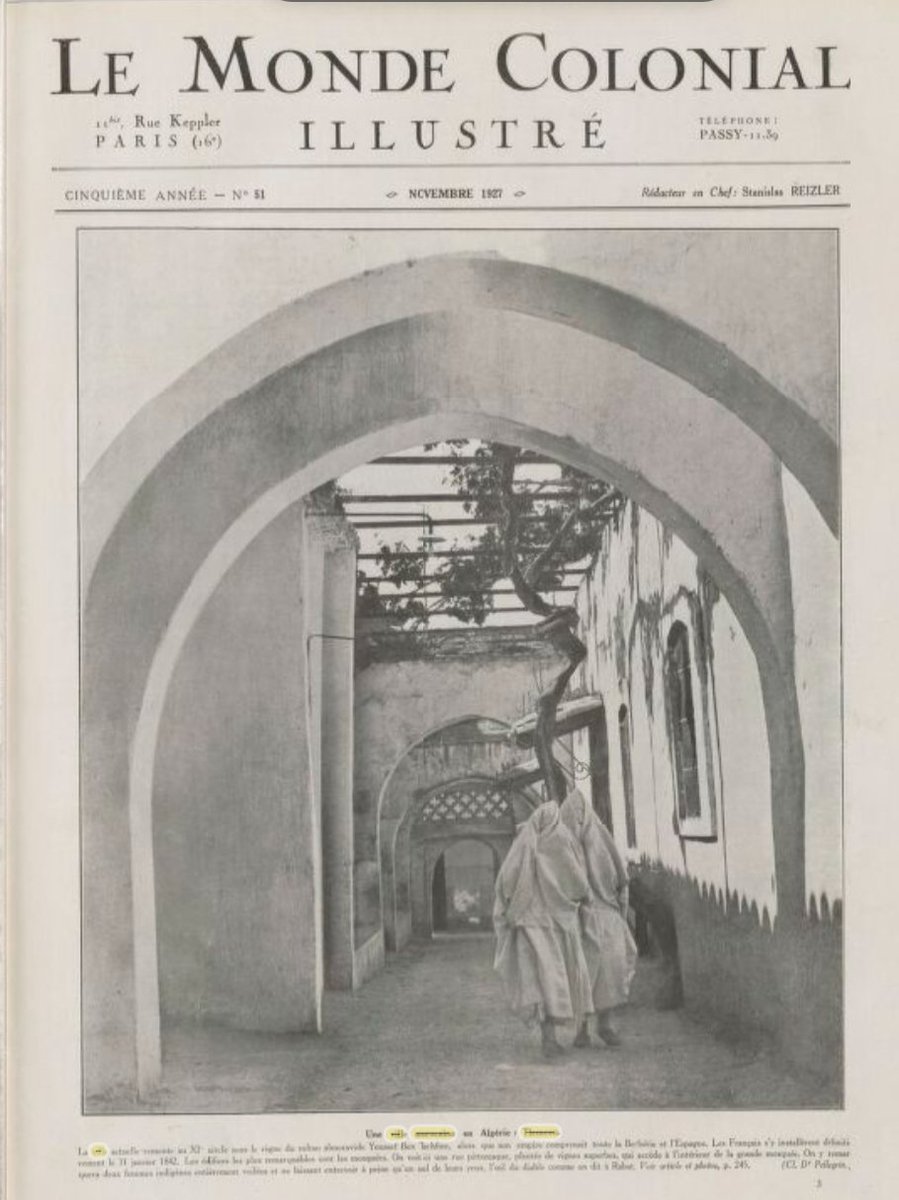 rifian420's tweet photo. "une ville marocain en algerie: tlemcen "
📜le monde colonial , 1 janvier 1927 https://t.co/NKRv2Ufs5j