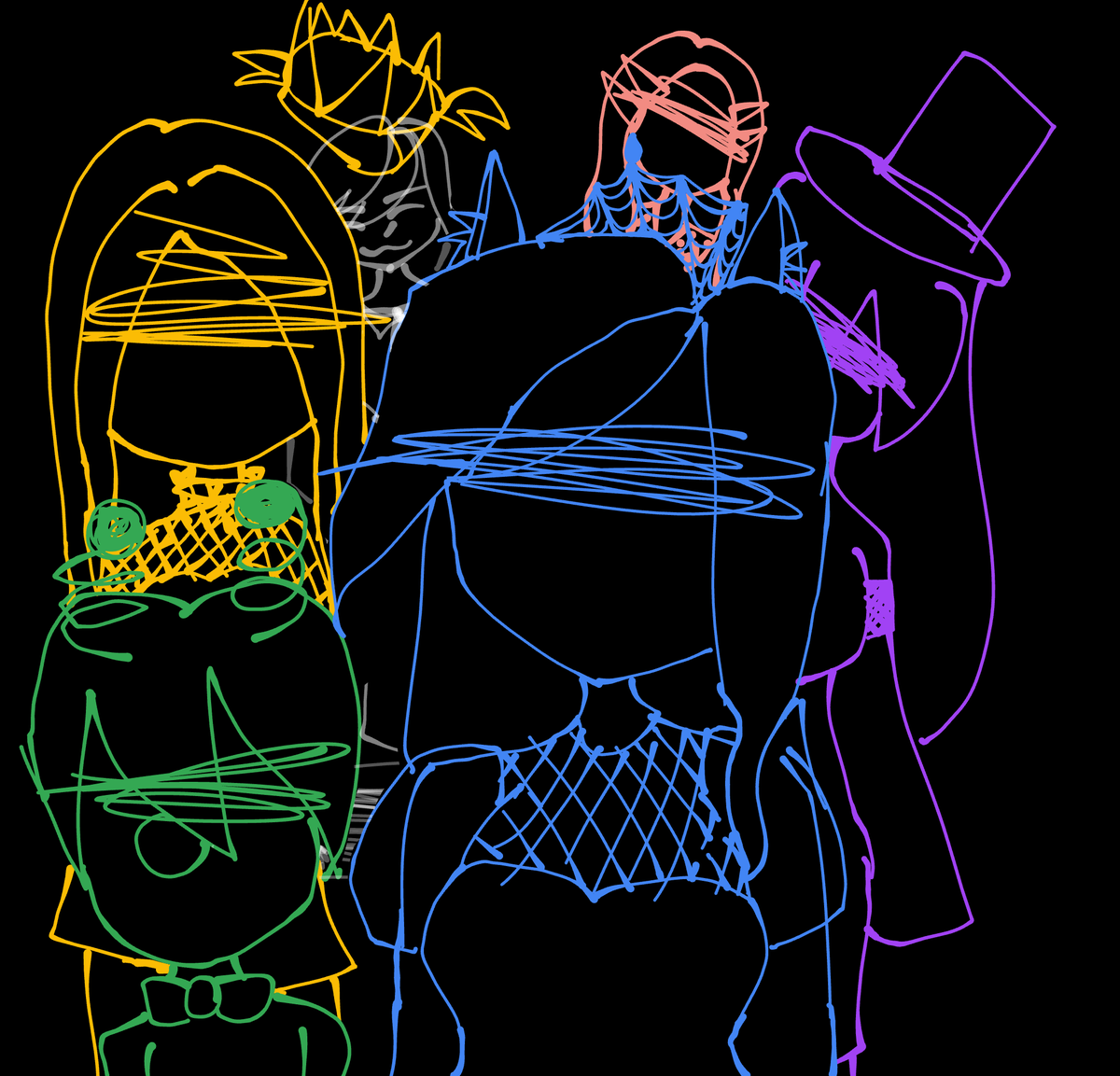 DiyaTheDevil1's tweet photo. Welp, MORE KREW HALLOWEEN FAN ART!!!!!!!!!(This time, it's 2021 krew hehehe) Also, Happy Early Halloween/ Birthday Kat(Katherine)/Funneh! https://t.co/ady7LC1e4M