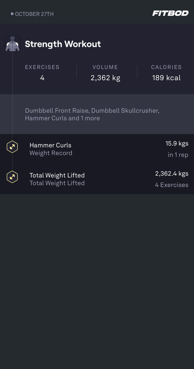 mslattery9's tweet photo. I just hit a new Personal Record with @fitbodapp! Try my workout at https://t.co/tZVUW9ER4o https://t.co/PUosPfeOVu