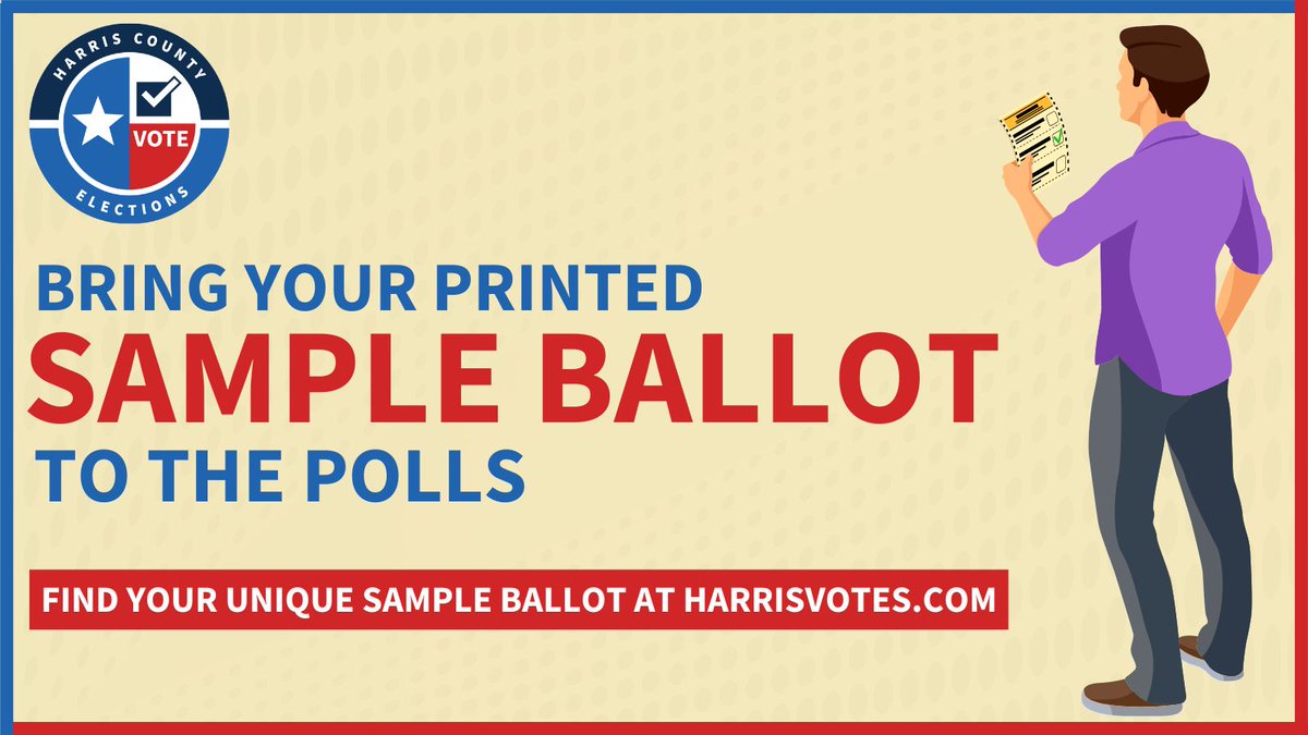 HarrisVotes's tweet photo. π¨οΈ Print your Sample Ballot and bring it to the Polls!
π³οΈ A Sample Ballot or handwritten notes could speed up the voting process and save you time.
π Find your unique Sample Ballot at https://t.co/Ym6HxTE0wt
#EarlyVoting #SampleBallots #YourVoteYourVoice #HarrisVotes https://t.co/M378k6u8jy