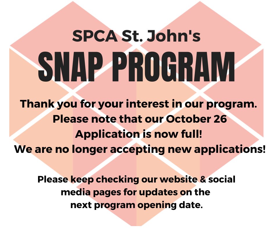 Due to an overwhelming response, please note that our October 26th Application is now full and we are no longer accepting new applications. 

Please keep an eye out on our website and social media pages for updates on the next program opening date.