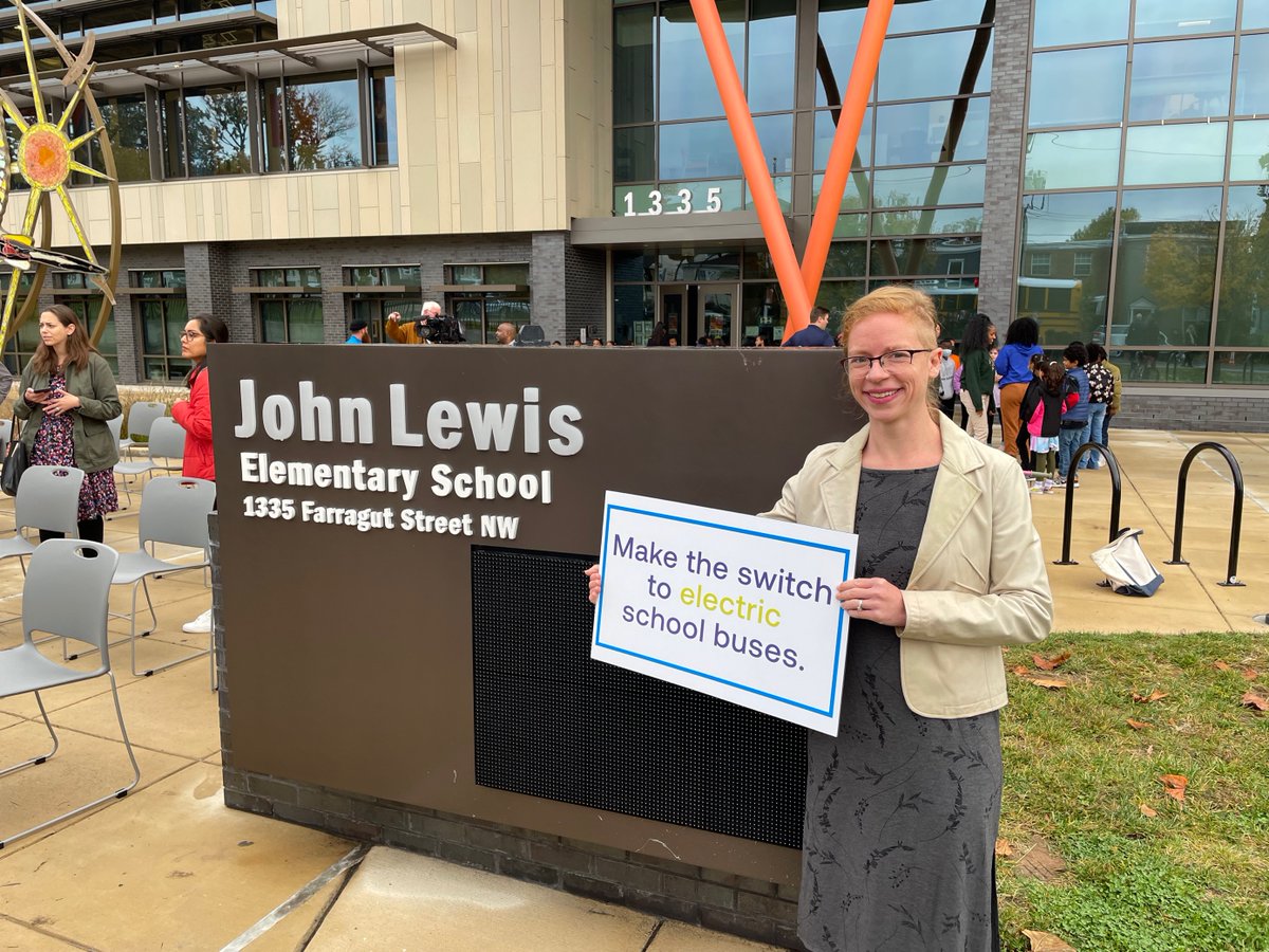 We’re celebrating these investments in electric school buses across the country, including at John Lewis Elementary School in Washington, DC! Thank you <a href="/EPA/">U.S. EPA</a> for the quick action to help communities nationwide access zero-emission school buses