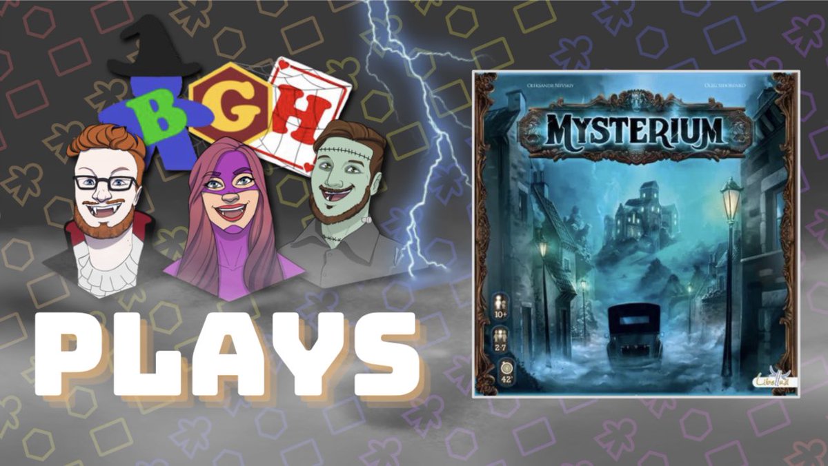 BGHontwitch's tweet photo. Tonight we are playing one of our old favorites! It’s #Mysterium from @Libellud where some of us will be psychics looking for some ghosts & their killers! 7pm ET on https://t.co/BWxRYiryNh
#tabletop #boardgames #spooky #spoopmonth https://t.co/10IPUeERGV