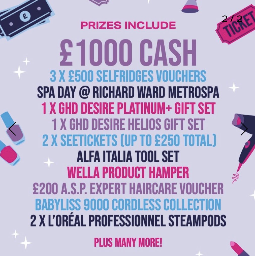 Jayne Lewis-Orr (@jaynelewisorr) on Twitter photo The <a href="/HBCharityUK/">Hair & Beauty Charity</a> raffle has some fantastic prizes…. hairandbeautycharity.org/shop/p/raffle 💜 The <a href="/HBCharityUK/">Hair & Beauty Charity</a> raffle has some fantastic prizes…. hairandbeautycharity.org/shop/p/raffle 💜