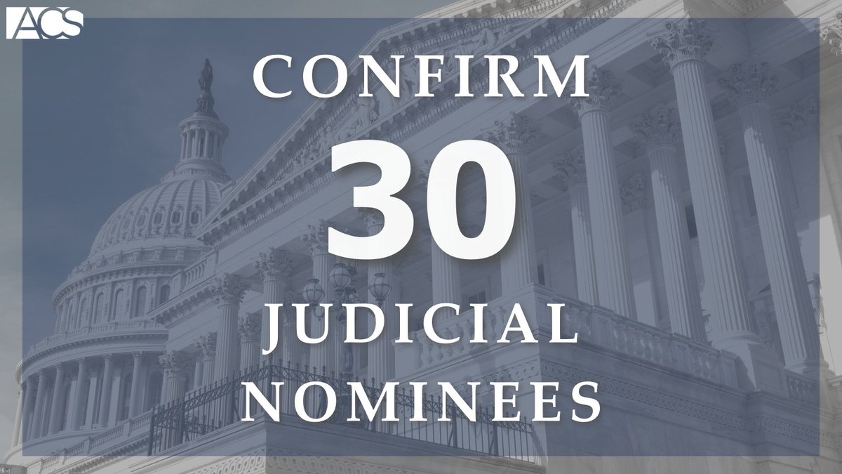 In less than 3 weeks, the Senate will be back in session. Regardless of election outcomes, the Senate needs to prioritize judges during this lame duck session. That doesn't mean one or two confirmations. It means confirming 30 judicial nominees. #Confirm30 because #courtsmatter