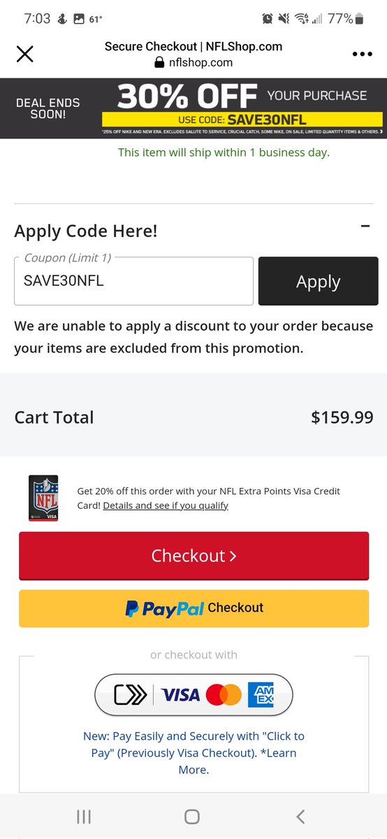 jandrews660's tweet photo. @Fanatics posting a sale that does not exist is frustrating for fans... https://t.co/quH8DCdyVu