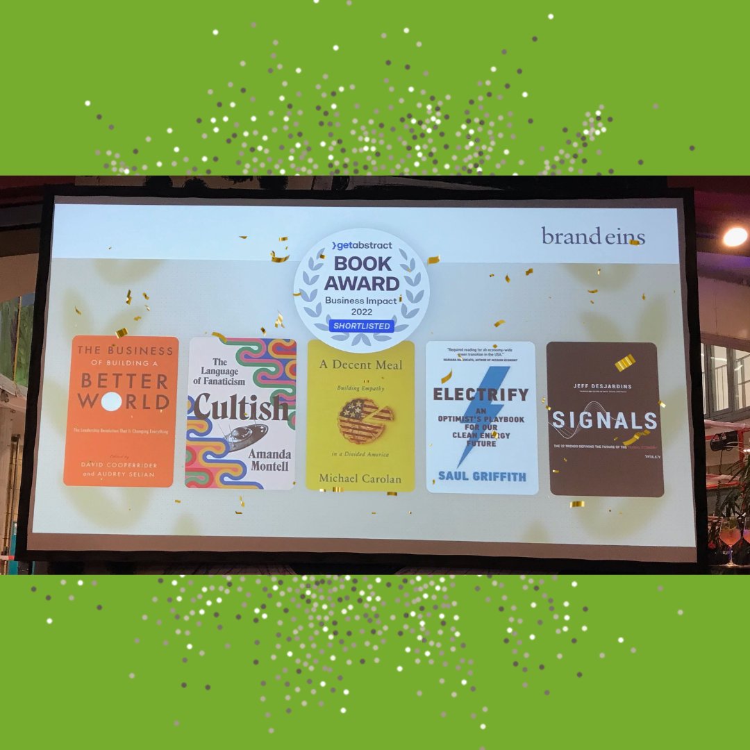 The Business of Building a Better World by <a href="/dcooperriderai/">David Cooperrider</a> and Audrey Selian has officially received the prestigious <a href="/getAbstract/">getAbstract</a> Reader’s Choice award!

Our own Maria-Jesus Aguilo was in Frankfurt to accept this award on their behalf. We are so thrilled for this honor!

#BKpub