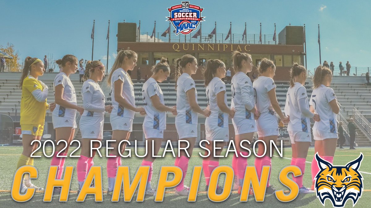 𝙍𝙚𝙜𝙪𝙡𝙖𝙧 𝙎𝙚𝙖𝙨𝙤𝙣 𝘾𝙝𝙖𝙢𝙥𝙞𝙤𝙣𝙨 🏆 With today's win, @QU_WSOC has claimed at least a share of the Women's #MAACSoccer regular season title, the 1st for the program since joining the league in 2014! Congratulations 😼 #MAACSports x #MAACSoccer