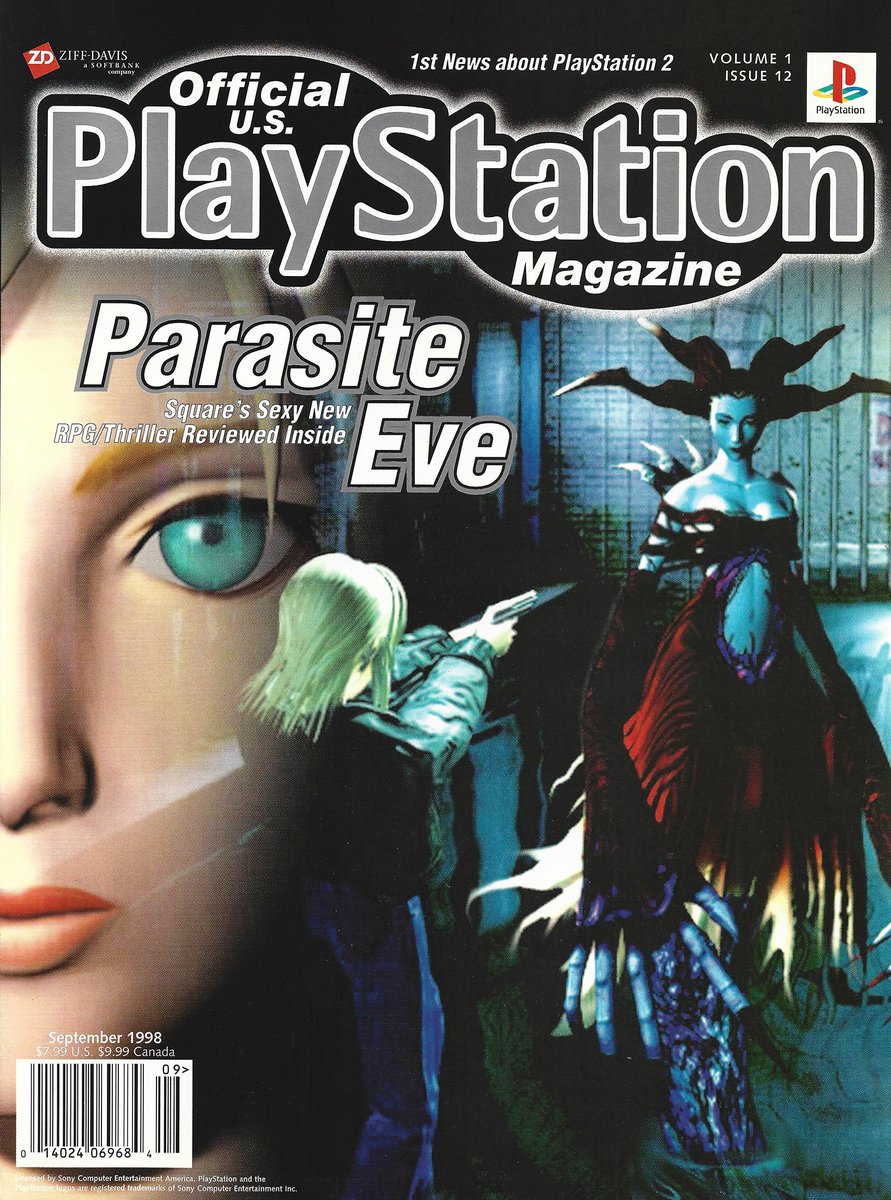 RT @PlayStationPark: Official U.S PlayStation Magazine #12, Sept '98 - 'Parasite Eve' cover. https://t.co/860nqz8kFt