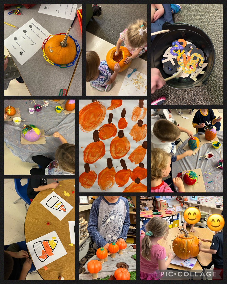 The students have been busy preparing for Halloween! Here are some of our free choice centres! 🍂🎃🕸 #Kindergarten #exploration #looseparts #creating #building #teamwork #imagination