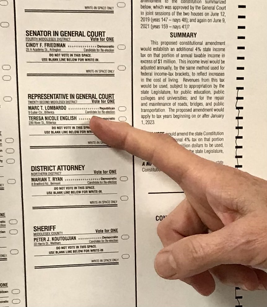 klilyrose's tweet image. I just voted for Teresa English for Billerica state rep. You should too! Pass it on!