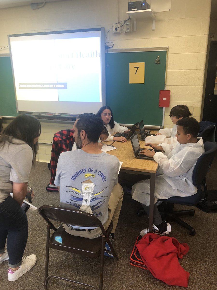 dschenz45's tweet photo. It was an honor to be invited into 6th grade science today. Mr. Shoemaker and Mrs. Compher’s students were engaged in a medical detective activity. Definitely some future doctors in our midst. #CometSmart #EveryCometCounts @PLTWorg @Coventry_Comets https://t.co/ij8cuaGHbF