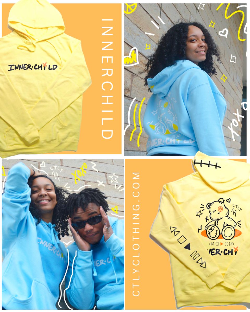 ctlyclothing's tweet photo. Don't forget to check out our limited edition yellow Inner Child hoodie! Only available at https://t.co/rkVInGRYzT❤️
.
Use promocode INSTA10 for 10% off any order. https://t.co/16xjX02tNV