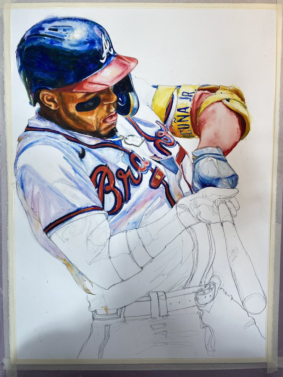 Day 2 painting <a href="/ronaldacunajr24/">Ronald Acuña Jr.</a> !