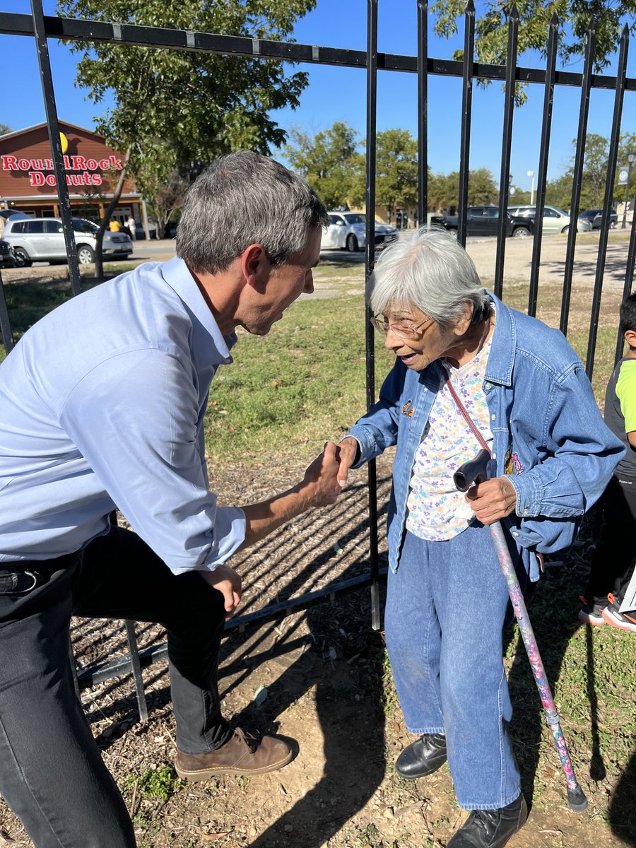 Maria (91 years old) came out to vote for Beto today!