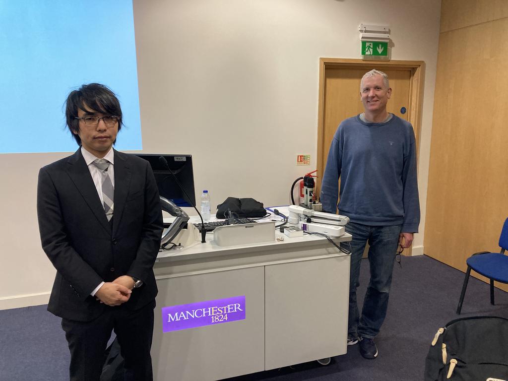 Robert Lucas (@roblucasdar) on Twitter photo Delighted to welcome 2019 Sir Martin Wood prize winner Dr Kei-ichi Inoue (Univ Tokyo) to Manchester on his Covid-delayed lecture tour. Fantastic talk on microbial opsins and exciting discussions. <a href="/Time_MCR/">Biological Time MCR</a> <a href="/DNS_UOM/">Division of Neuroscience</a> <a href="/OxInst/">Oxford Instruments</a> Delighted to welcome 2019 Sir Martin Wood prize winner Dr Kei-ichi Inoue (Univ Tokyo) to Manchester on his Covid-delayed lecture tour. Fantastic talk on microbial opsins and exciting discussions. <a href="/Time_MCR/">Biological Time MCR</a> <a href="/DNS_UOM/">Division of Neuroscience</a> <a href="/OxInst/">Oxford Instruments</a>