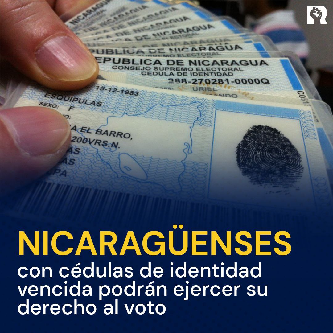 EjercitoLoco's tweet photo. Este 06 de noviembre todos los Nicaragüense con cedula vencida podran ejercer su voto. #2022PuebloVictorioso #BrigadaSiempreMásAllá @RManifiesto @rcs_ni @esbeltania @AlexMad1981 @BySocialista @fabyofgod @galan_hazel @aenoguera @collvermat @alfy_1990 @yoli_gotitaymar https://t.co/62hstcobpt