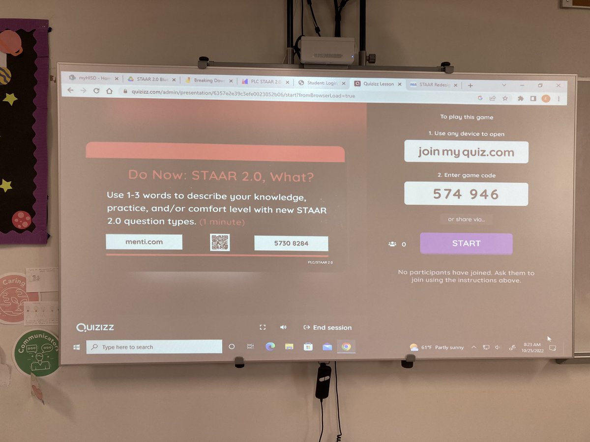 EvHartBenavides's tweet photo. Supporting @WhartonDual teachers in PLC with 2️⃣2️⃣-2️⃣3️⃣ STAAR Redesign and the tech tools 🧰 they can use to create practice with #newquestiontypes throughout student learning. Content ✅ Tech💻 is the focus! #openended #higherorder #practicemakesperfect @quizizz @HISD_Inst_tech https://t.co/VfO4qmEGao