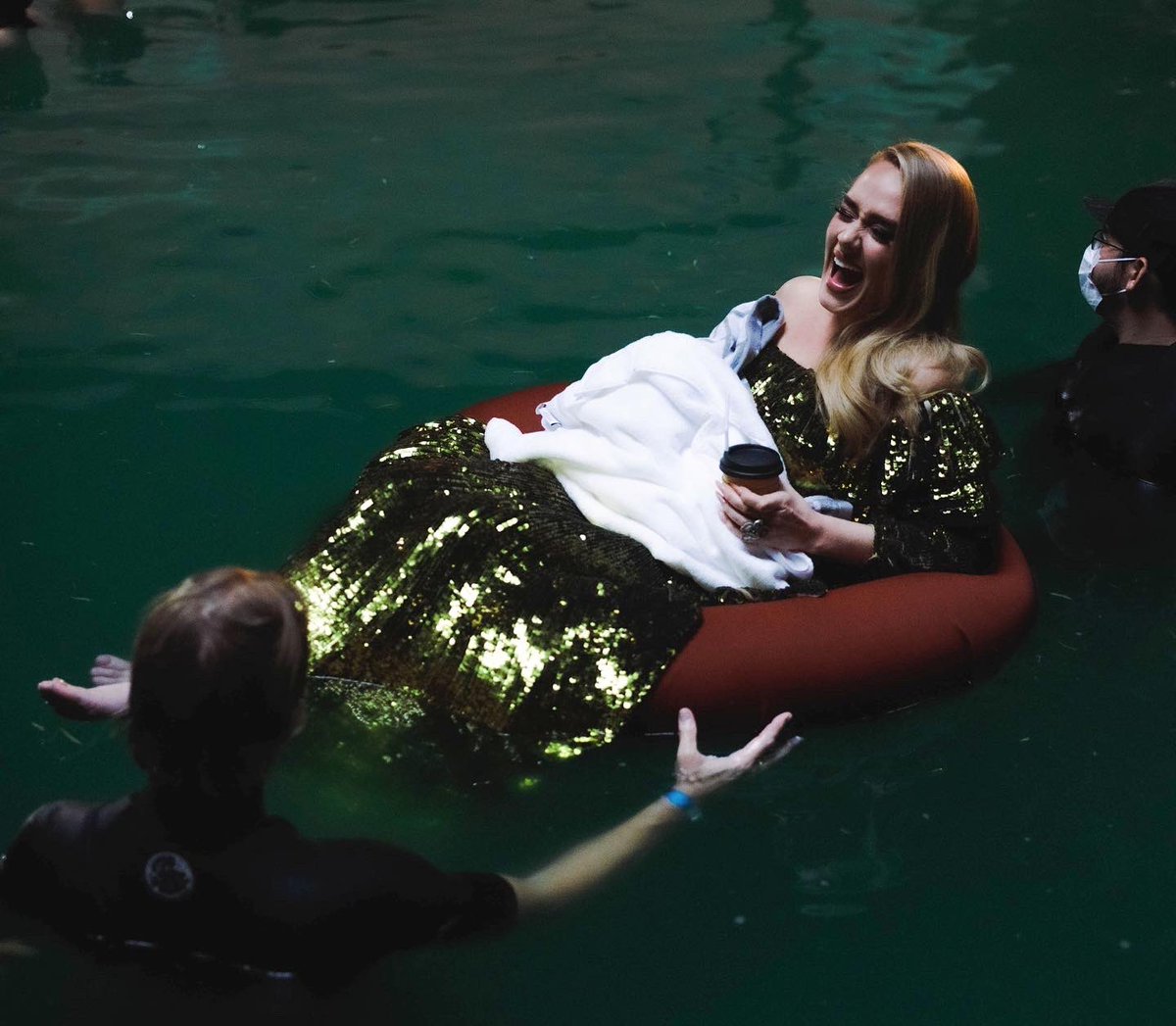 Adele's tweet photo. Thank you Joe Talbot for creating a world for it and for putting the most incredible bunch of creatives together, you’re so talented and I’m honored to have worked with you all! 🍷 https://t.co/OZ7uxFGiXp