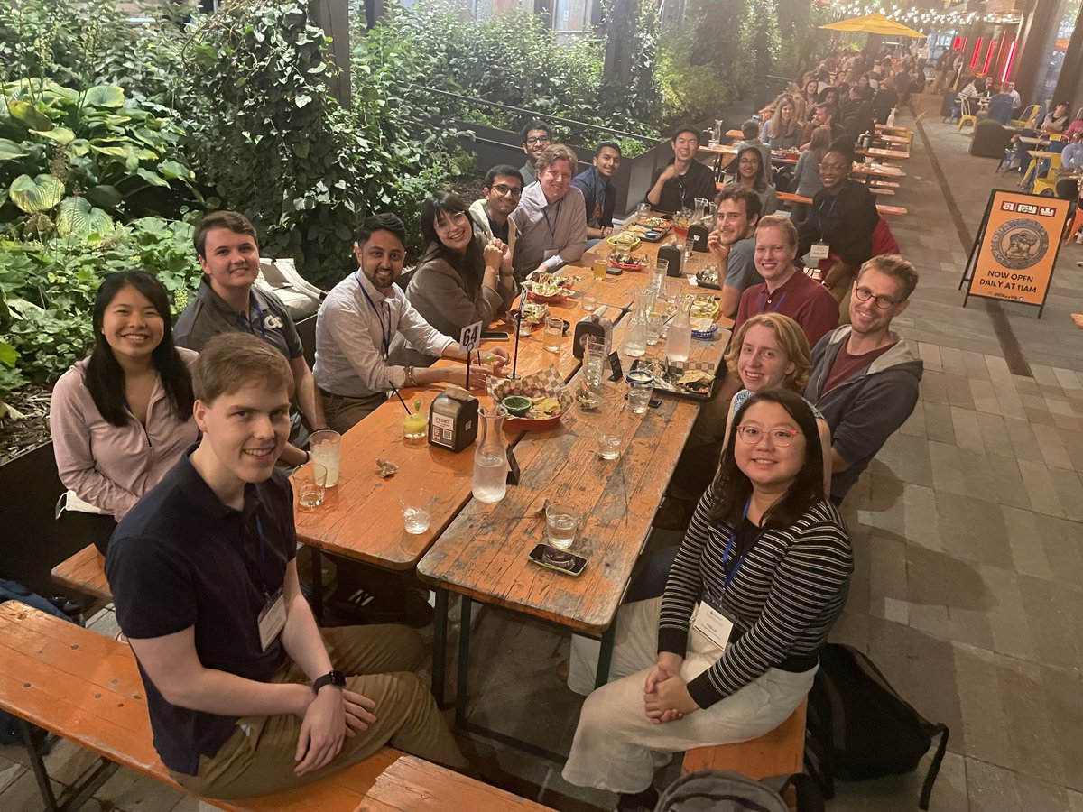 lilyxu0's tweet image. [Thursday] Our PhD student social happened over dinner, featuring tacos and margs.

We gathered after the wonderful Doctoral Consortium organized by @hamsabastani @JubaZiani