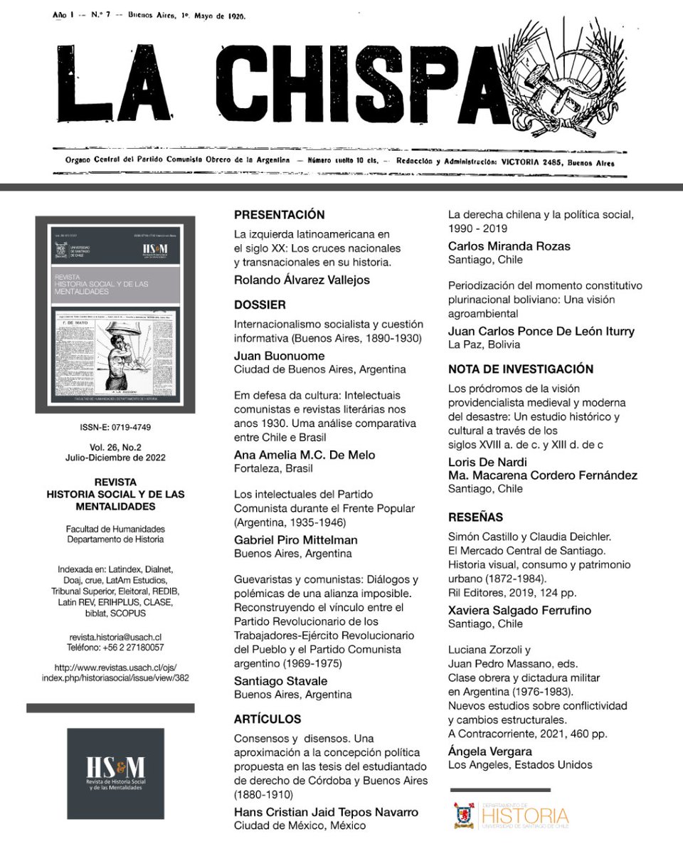 rhsm_usach's tweet photo. 🔵 Desde RHSM les compartimos el boletín de nuestro último volumen, donde podrán encontrar el índice de contenidos.
👉Pueden acceder a través siguente enlace: https://t.co/qGTC0658aU
¡Buena lectura!
#Pensandolahistoria #RHSM #Historia #Openaccess https://t.co/uNs8KZZKn3