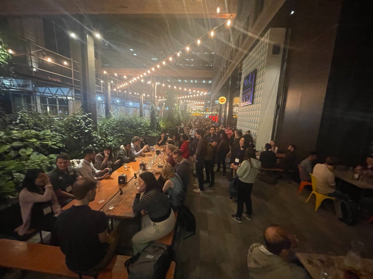 lilyxu0's tweet image. [Thursday] Our PhD student social happened over dinner, featuring tacos and margs.

We gathered after the wonderful Doctoral Consortium organized by @hamsabastani @JubaZiani