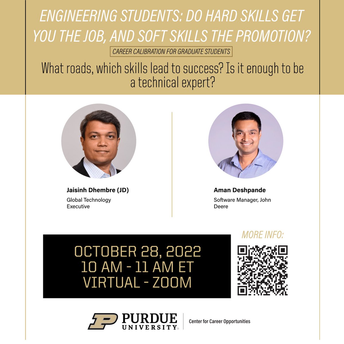 GradProfCareers's tweet photo. Is it enough to be a technical expert? What else do supervisors care about? Any special insights for #international students? #STEM #Boilermakers (grad &amp; undergrad) register here: https://t.co/ntbTNqNO5I https://t.co/3v8scWEhmT