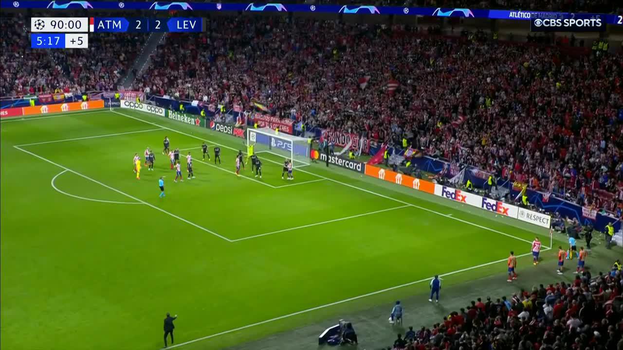 Chaos in Madrid! 😱

The final whistle goes and Atletico are eliminated. VAR spots a handball gifting Atletico Madrid a penalty. Yannick Carrasco sees his penalty saved and Saul hits the bar!

Atletico are OUT!”