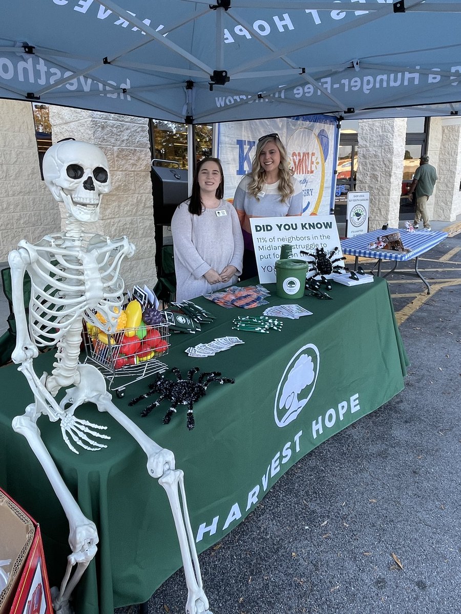 It’s scary to be hungry, but you can help! Come on out to @kjsmarket West Columbia and donate food and meet James Jude Courtney from @halloweenmovie!