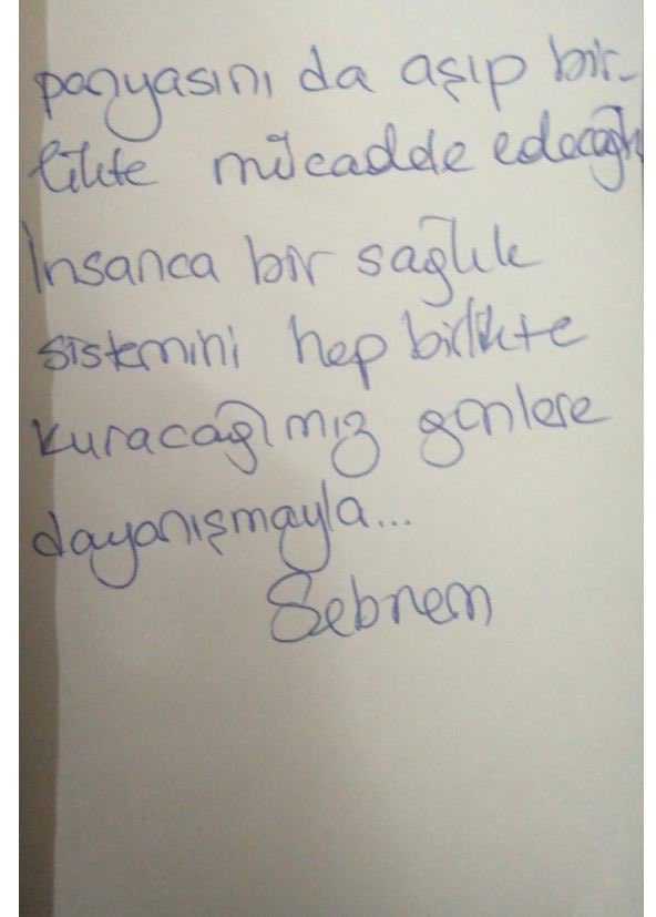 Şebnem hocam mektup yollamış🙏 Dayanışma güçlendirir💜 #SebnemKorurFincancıserbestbırakılsın #SebnemKorurFincancıYalnızDeğildir