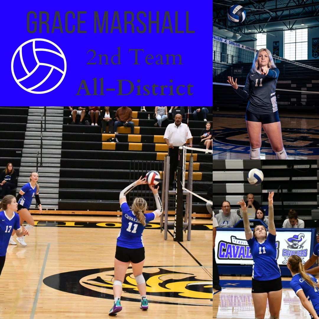 CapCityCavsVB's tweet photo. Our Cavalier Volleyball Family wants to send a huge shoutout to our All-District Honorees! We are beyond proud of you ladies and all of the hard work you put in this season! @AvaMeinhardt @gracejmarshalll @Ruby22519239 @Addison93543846 @carel_reagan https://t.co/Arxw9mC1JN