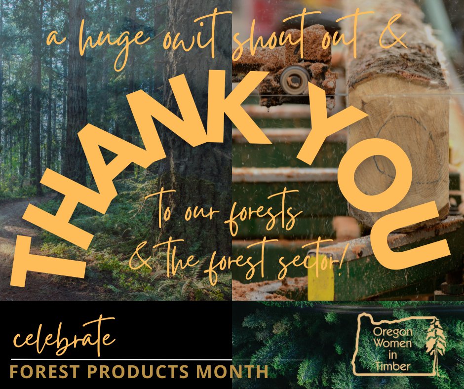 OR_Women_Timber's tweet photo. Thank you forests, thank you forest sector--it was a great month celebrating you! We're already looking forward to celebrating again next year!
#forestproductsmonth #goodsfromthewoods #forestproud #beforestproud #forestproudoregon #managedforestsareforever #forthetrees https://t.co/rx7mX9Yh5T