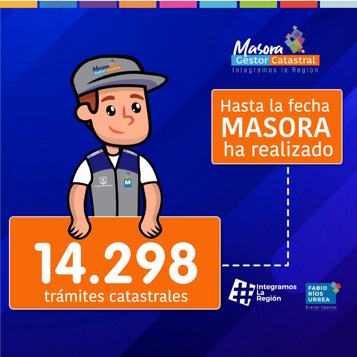 MasoraManizales's tweet photo. Hasta la fecha se han realizado 14.298 trámites catastrales en nuestra entidad, este número corresponde a trámites solicitados directamente a Masora y a trámites pendientes que venían desde el IGAC.  

#Trámites 
#ActualizaciónCatastral 
#CatastroMultipropósito 
#Manizales https://t.co/4pLd9wnm3J