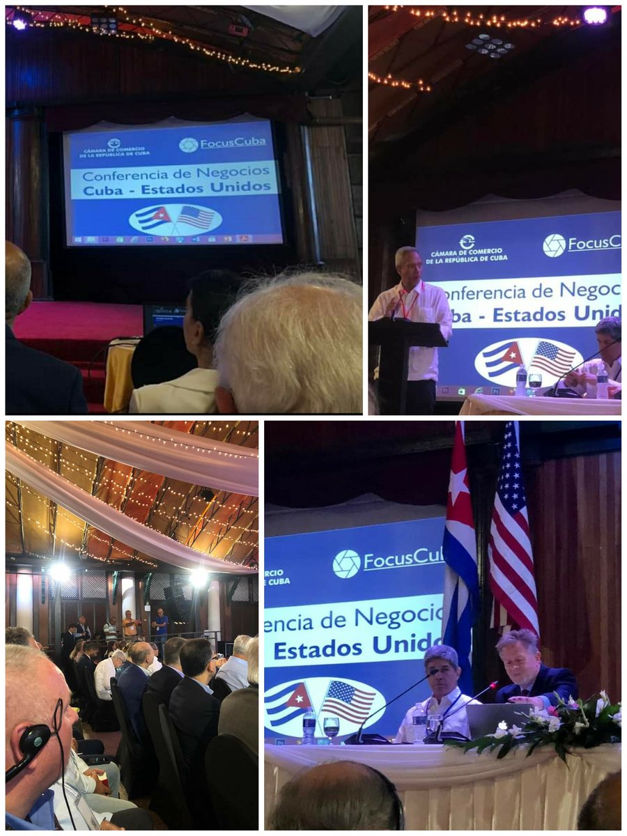 guyepez's tweet photo. El Pdte de la @Camara_Comercio #Cuba🇨🇺 @a_carricarte inauguró la Conferencia de Negocios #Cuba - #EEUU🇺🇸 organizada por la firma estadounidense #FocusCuba

Participan actores y productores del sector privado y cooperativo cubano junto al sector de negocio tradicional estatal. https://t.co/VR1oaKxSKy