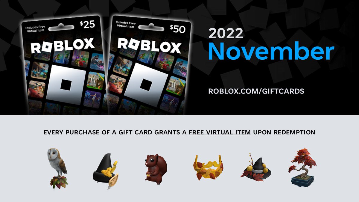 Bloxy News on X: Get one of these exclusive virtual items when you  purchase a Roblox Gift Card from @. These items all have particle  effects! ✨ Available for a limited time