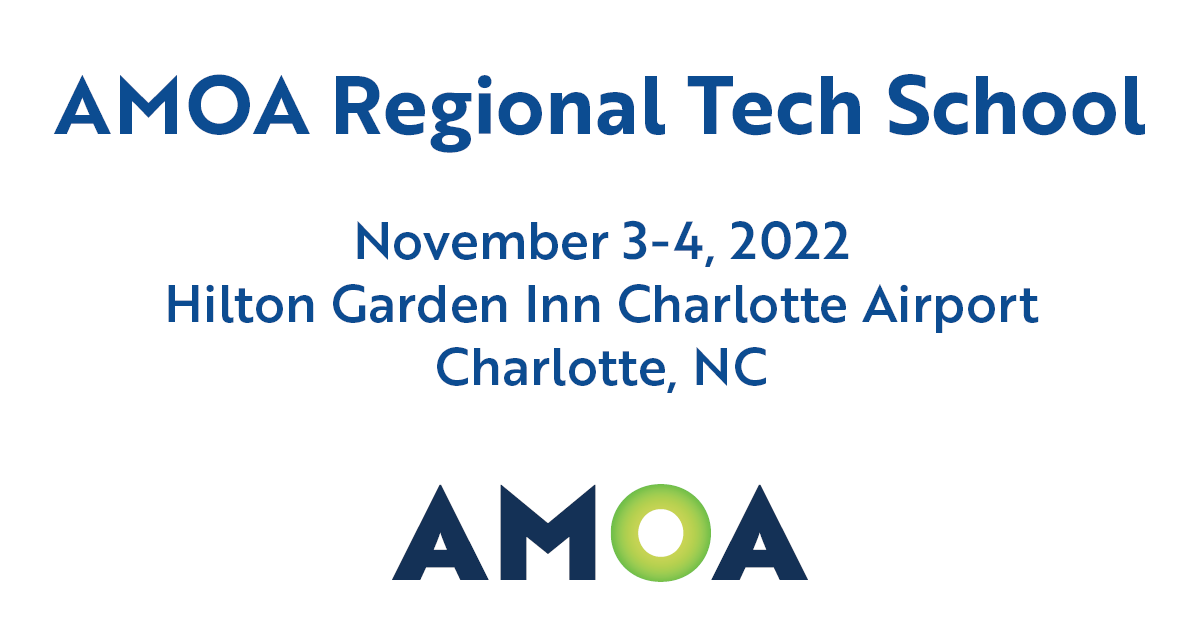 coinop's tweet photo. There's still time to register for AMOA Regional Tech School at the Hilton Garden Inn Charlotte Airport in Charlotte, North Carolina on November 3-4, 2022: https://t.co/xHM0ZgmdG0 https://t.co/1Zqj5cqPcK