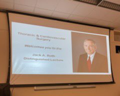 We were honored to have Dr Harpole from @DukeCTSurgery join us as our @MDAndersonNews Roth Visiting Professor this week. He gave an outstanding lecture and was given a warm Texas welcome! #oncsurgery