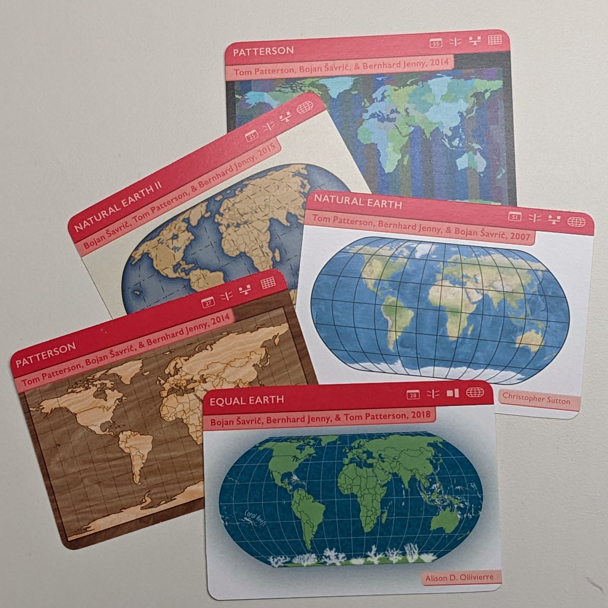 ProjectionWizz's tweet image. Huge thanks to @kennethfield's delivery service, here there are… @pinakographos #mapprojection trading cards. Not yet complete collection. #NACIS2022 #NACIS

Want to trade? I will be at #AutoCarto2022. Or just message me here... #gischat