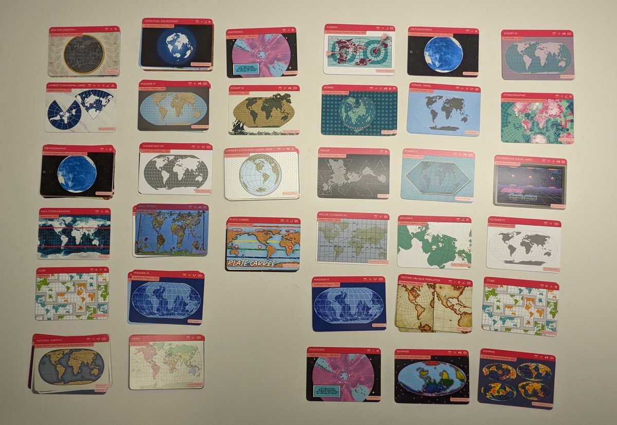 ProjectionWizz's tweet image. Huge thanks to @kennethfield's delivery service, here there are… @pinakographos #mapprojection trading cards. Not yet complete collection. #NACIS2022 #NACIS

Want to trade? I will be at #AutoCarto2022. Or just message me here... #gischat