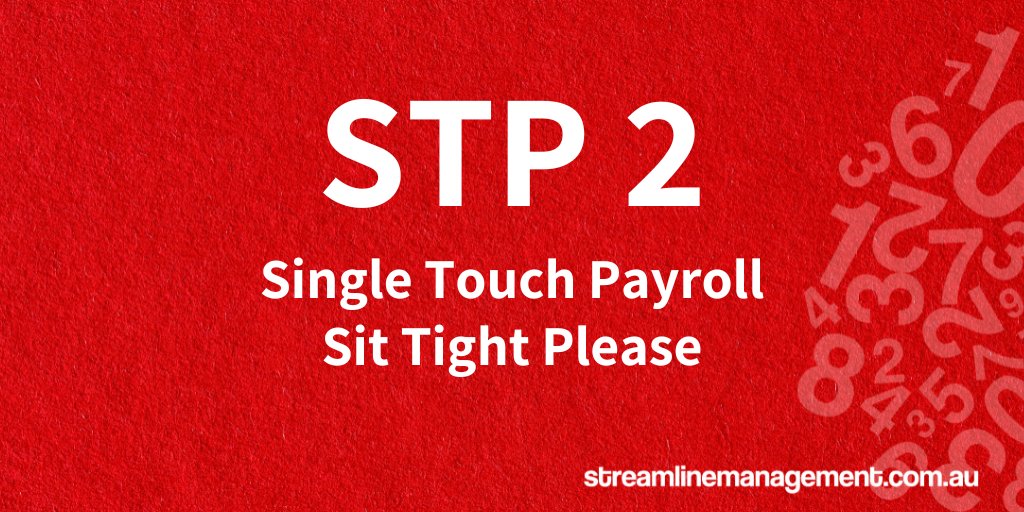 StreamlineAccts's tweet photo. #SingleTouchPayroll (#STP) 2 Update
What do you need to do?
Nothing now, Xero is still building the features & has an extension to March 2023, there is plenty of time to transition.
We will complete the transition for our clients in the next few months
STP means Sit Tight Please. https://t.co/sSDqB9wp72