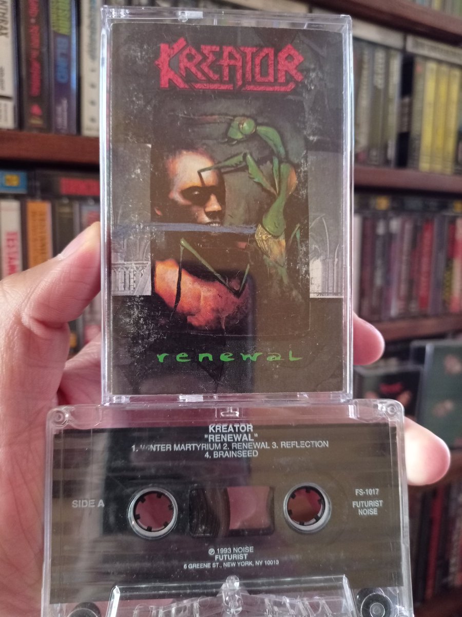 XIBILXIC's tweet photo. #MetalBirthday Renewal, una decepción para mentes estrechas, una maravilla para otros, este disco es @kreator 🇩🇪 expandiéndose a campos musicales y compositivos nuevos 👏😲 sin dejar de ser Kreator 🤘🤨🤘 #thrashmetal #Renewal #CassetteMania #EuropaDespuesDeLaLluvia #Brainseed https://t.co/Cerun5YL62