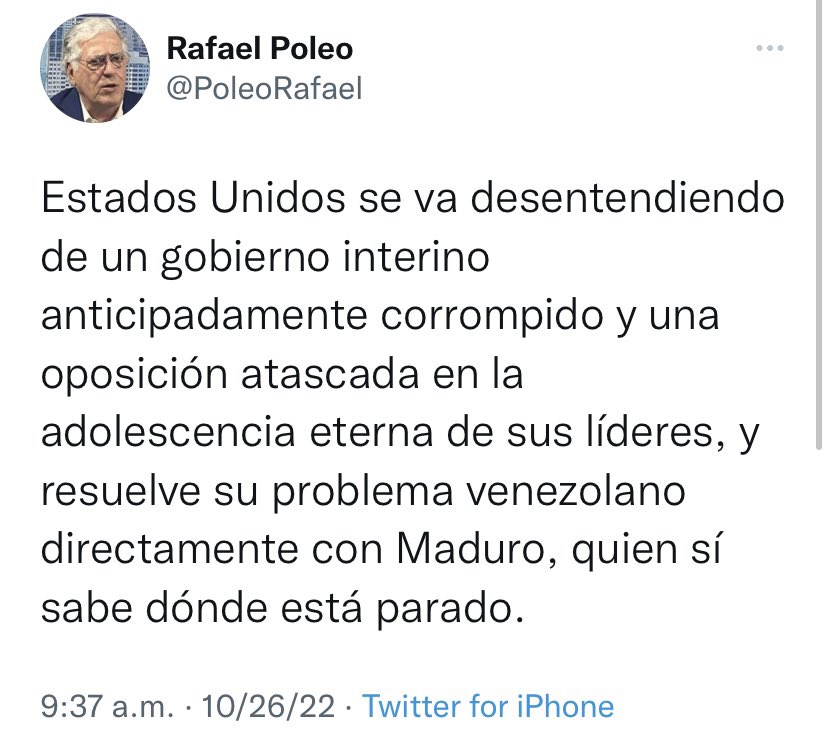 𝙀𝘿𝙄 🏼🇻🇪 on Twitter "RT juan_diaz12 Rafael Poleo hace 5 días y Rafael