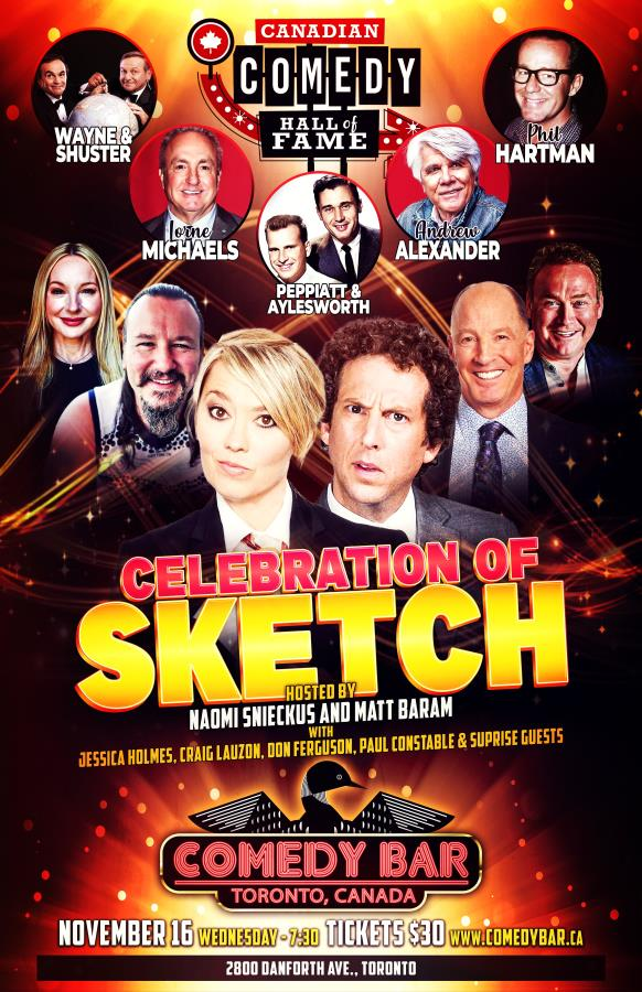 CCHOF Festival week is fast approaching! Join us Nov 16th as we celebrate the best of sketch <a href="/comedybar/">COMEDY BAR</a>!

Link for Tickets ⬇️ comedybar.ca/shows/tcchofco…

canadiancomedyhall.com

@happyfeetholmes <a href="/craiglauzon/">Craig Lauzon</a> <a href="/PaulConstable/">Paul Constable</a> <a href="/snieckus/">Naomi Snieckus</a> <a href="/MattBaram/">Matt Baram</a>  #Canada #comedy #SNL #sketch #CCHOF