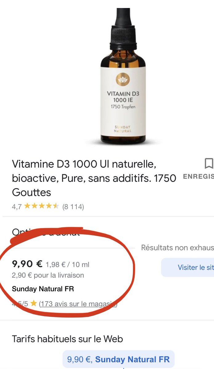 MSister0001's tweet photo. @MagaliBerdah se lance dans le conseil médical #vitameD & ses bienfaits
Mais , j’ai pas trouver cette marque
#bioloving
J’ai trouvé le meme produit à 9,90€ 😂 https://t.co/44ZOV7QgXs