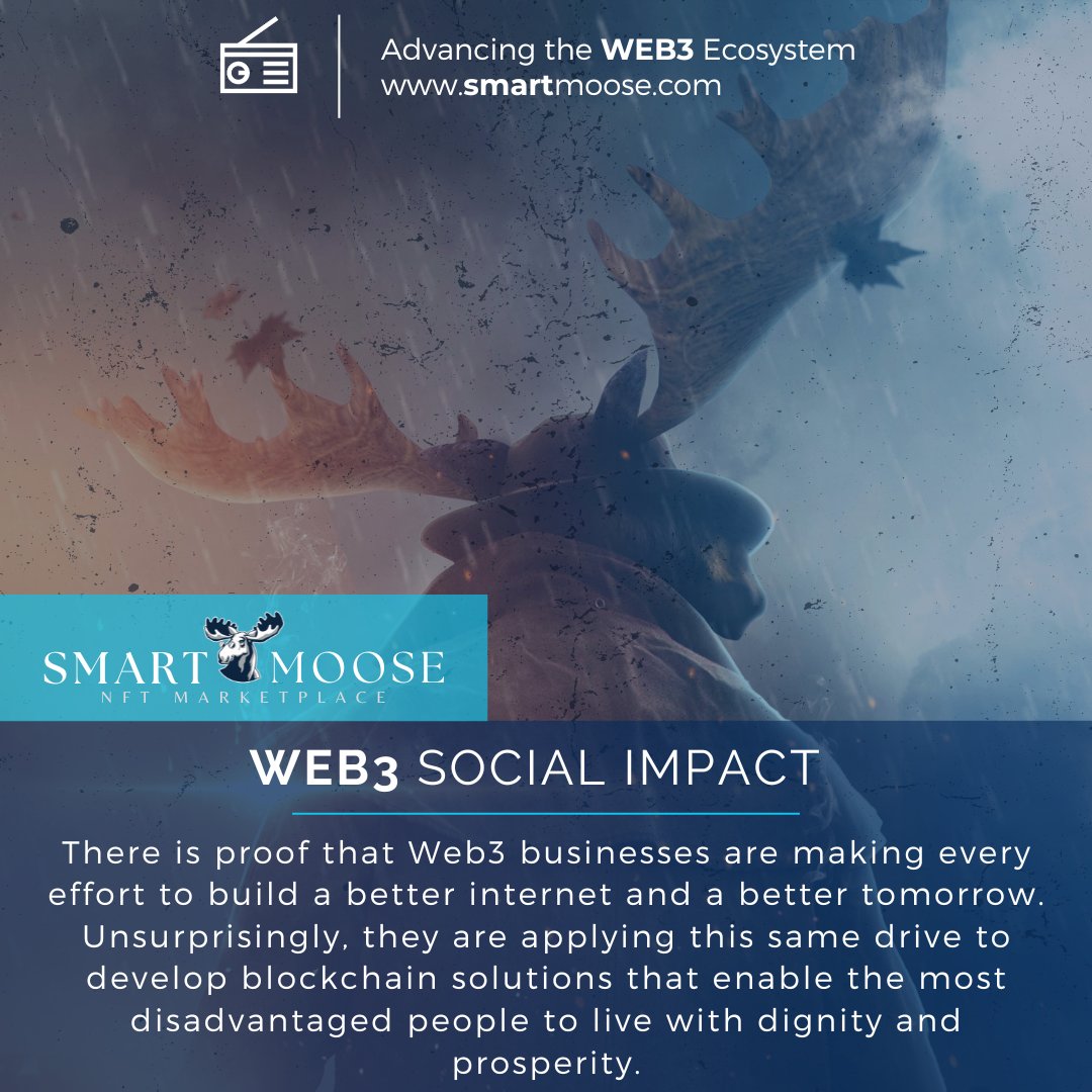 #Blockchain technology is being used to make a social impact, and the next generation is focused on improving the world. 🤝🏼✨
 
#SmartMoose #SocialImpact