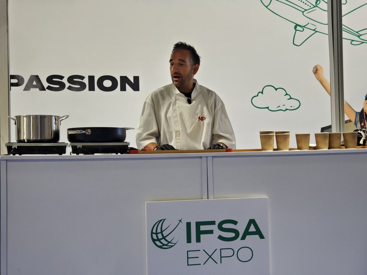 Can you taste that? It’s the future of inflight fare. Nicholas Poulmentis, Limani Group, just finished presenting “Taste the Trends” at the IFSA Innovation Pavilion at #APEXIFSAEXPO.
 
#PaxEx #Aviation #AviationNews