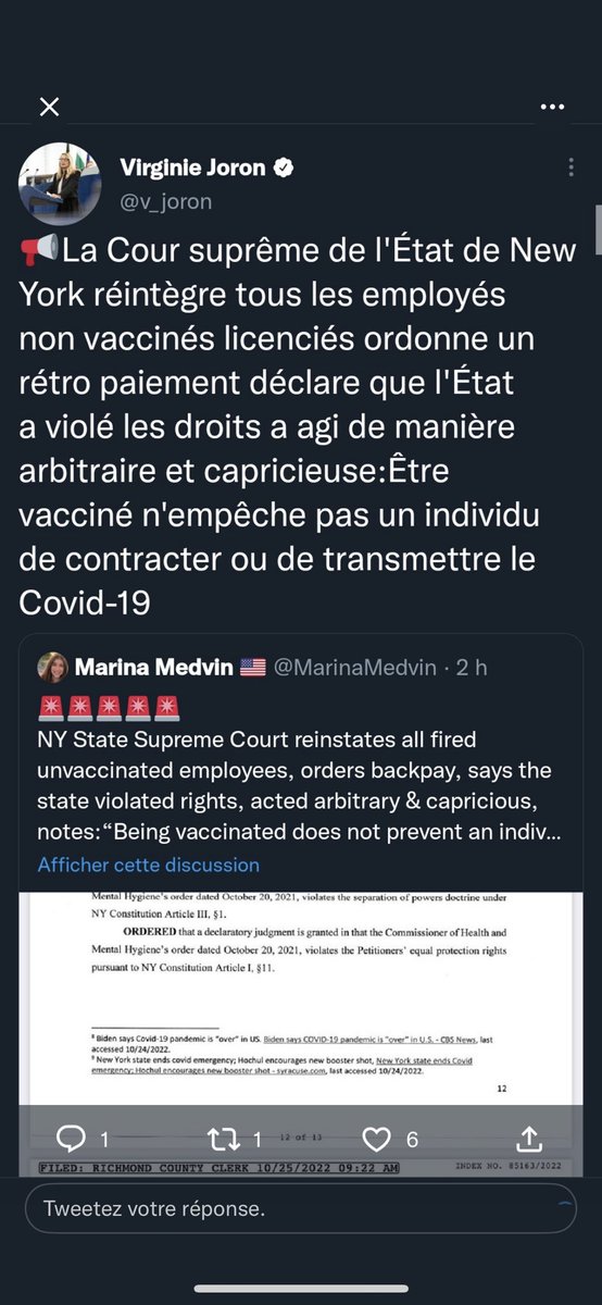 MrfMrp's tweet photo. .Pour info, Joron vient encore de faire du mytho. C'est un juge du palais de justice du comté de Richmond de l'Etat de NY et pas la cour suprême qui a pris cette décision et ça concerne 16 employés..
@Sonic_urticant @Renkatroussier2 @grisou97160 @TurtleLeInossan @laurenceteamhcl https://t.co/ORuD7d6Cny